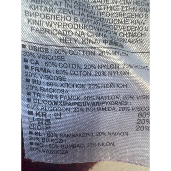 2/$30 Banana Republic Red & Black Small Knit Sweater Cotton/Nylon - Picture 12 of 13